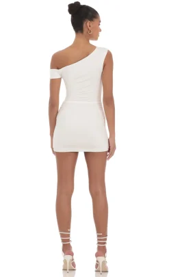 LUCY IN THE SKY Mini Dresses^Off Shoulder Bodycon Dress In White
