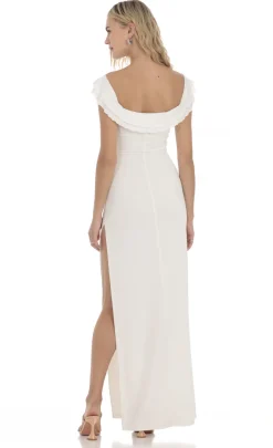 LUCY IN THE SKY Maxi Dresses^Off Shoulder Twist Maxi Dress In White