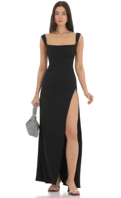 LUCY IN THE SKY Maxi Dresses^Open Back Bow Maxi Dress In Black