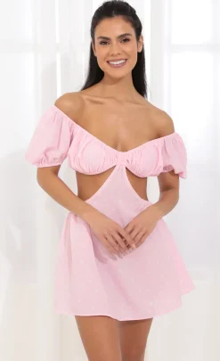 LUCY IN THE SKY Mini Dresses^Open Back Dress In Pink