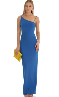 LUCY IN THE SKY Maxi Dresses^Open Back Maxi Dress In Blue