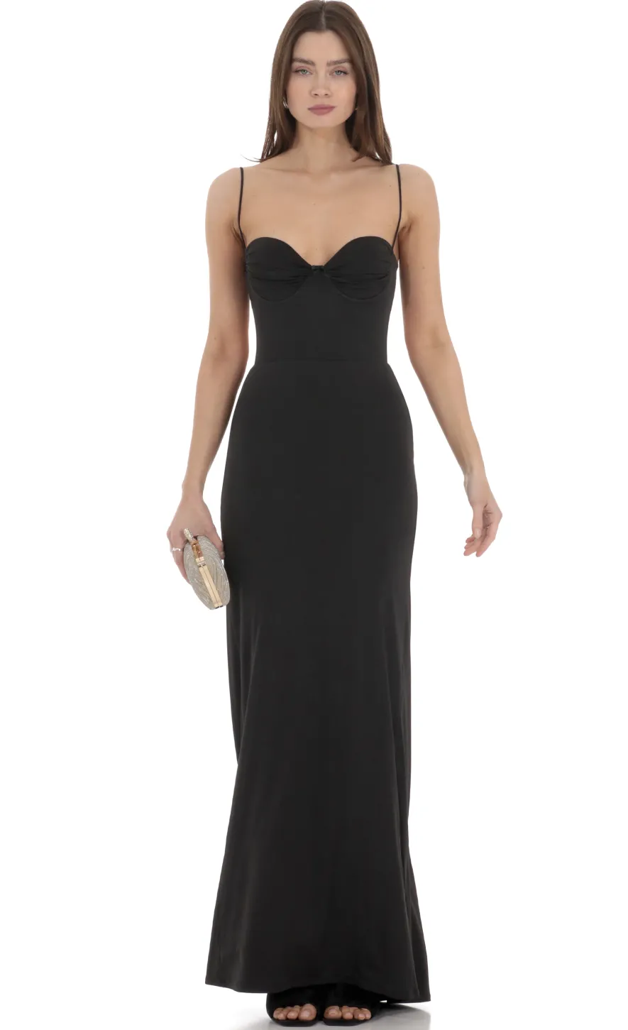 LUCY IN THE SKY Maxi Dresses^Open Back Mermaid Maxi Dress In Black
