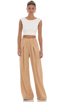 LUCY IN THE SKY Tops^Open Back Tie Top In White