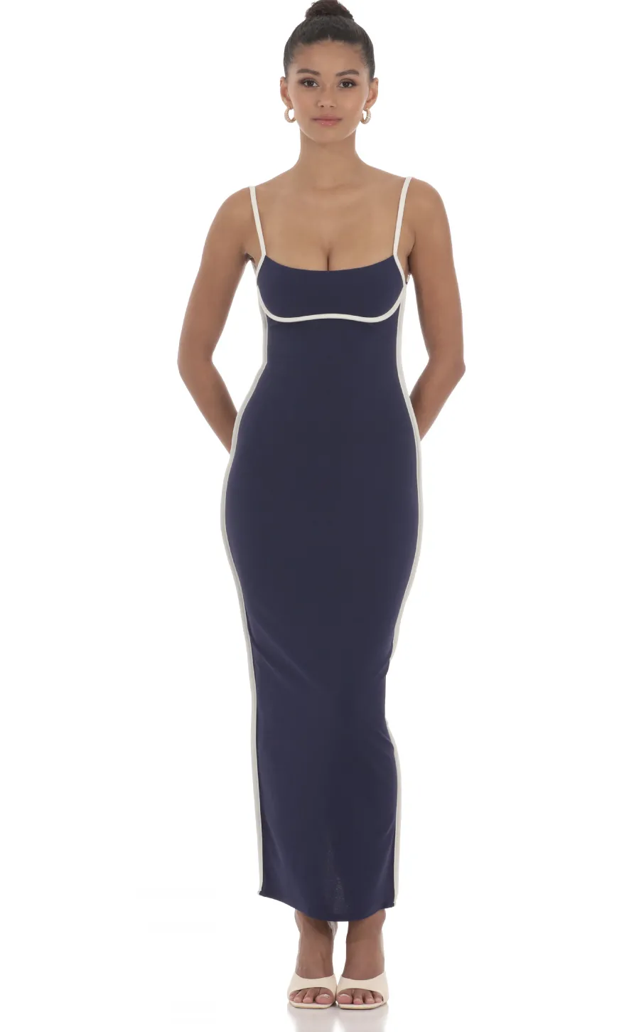 LUCY IN THE SKY Maxi Dresses^Outline Maxi Dress In Navy