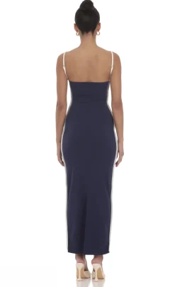 LUCY IN THE SKY Maxi Dresses^Outline Maxi Dress In Navy