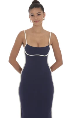 LUCY IN THE SKY Maxi Dresses^Outline Maxi Dress In Navy