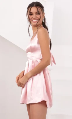 LUCY IN THE SKY Mini Dresses^Pleated Dress In Pink