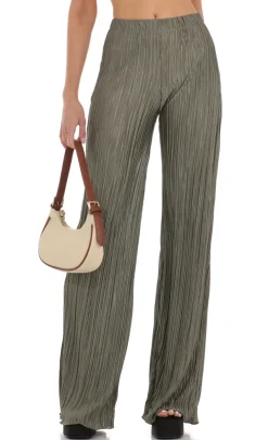LUCY IN THE SKY Two-Piece Sets|Pants^Pleated Two Piece Set In Green
