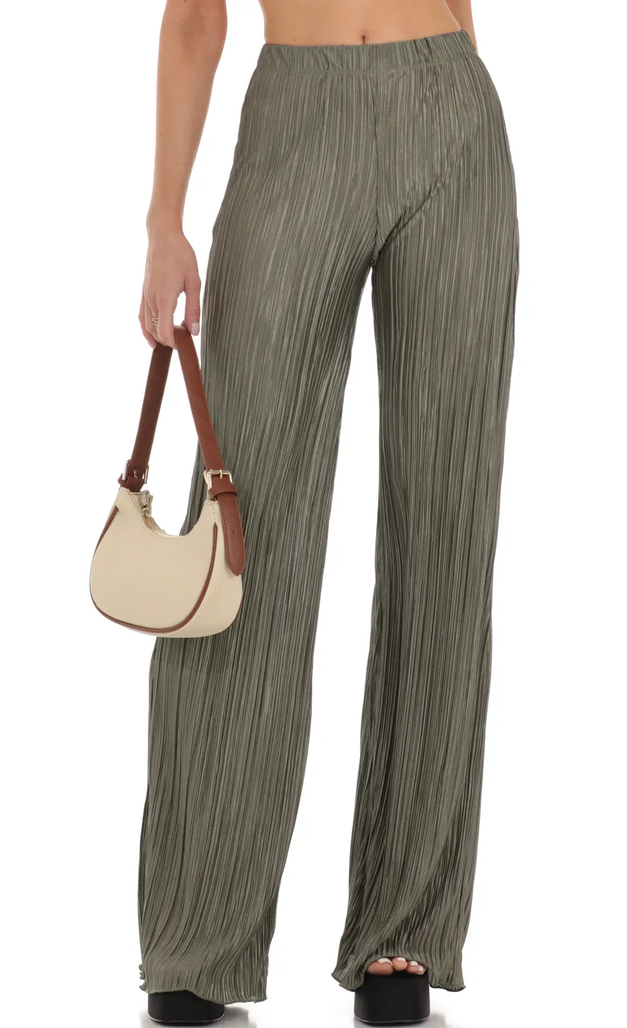 LUCY IN THE SKY Two-Piece Sets|Pants^Pleated Two Piece Set In Green
