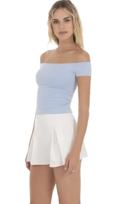 LUCY IN THE SKY Shorts^Pleater Flare Shorts In White