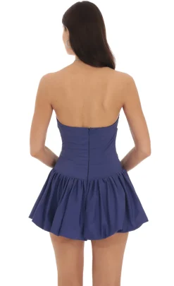 LUCY IN THE SKY Mini Dresses^Pointed Corset Bubble Dress In Navy
