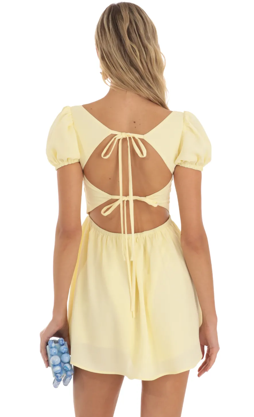 LUCY IN THE SKY Mini Dresses^Puff Sleeve Mini Dress In Yellow