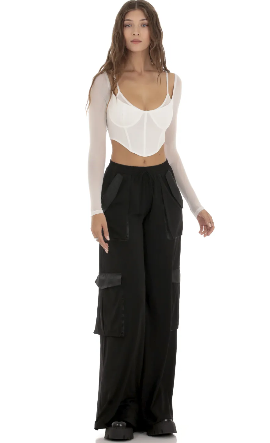 LUCY IN THE SKY Pants^Relaxed Cargo Pants In Black