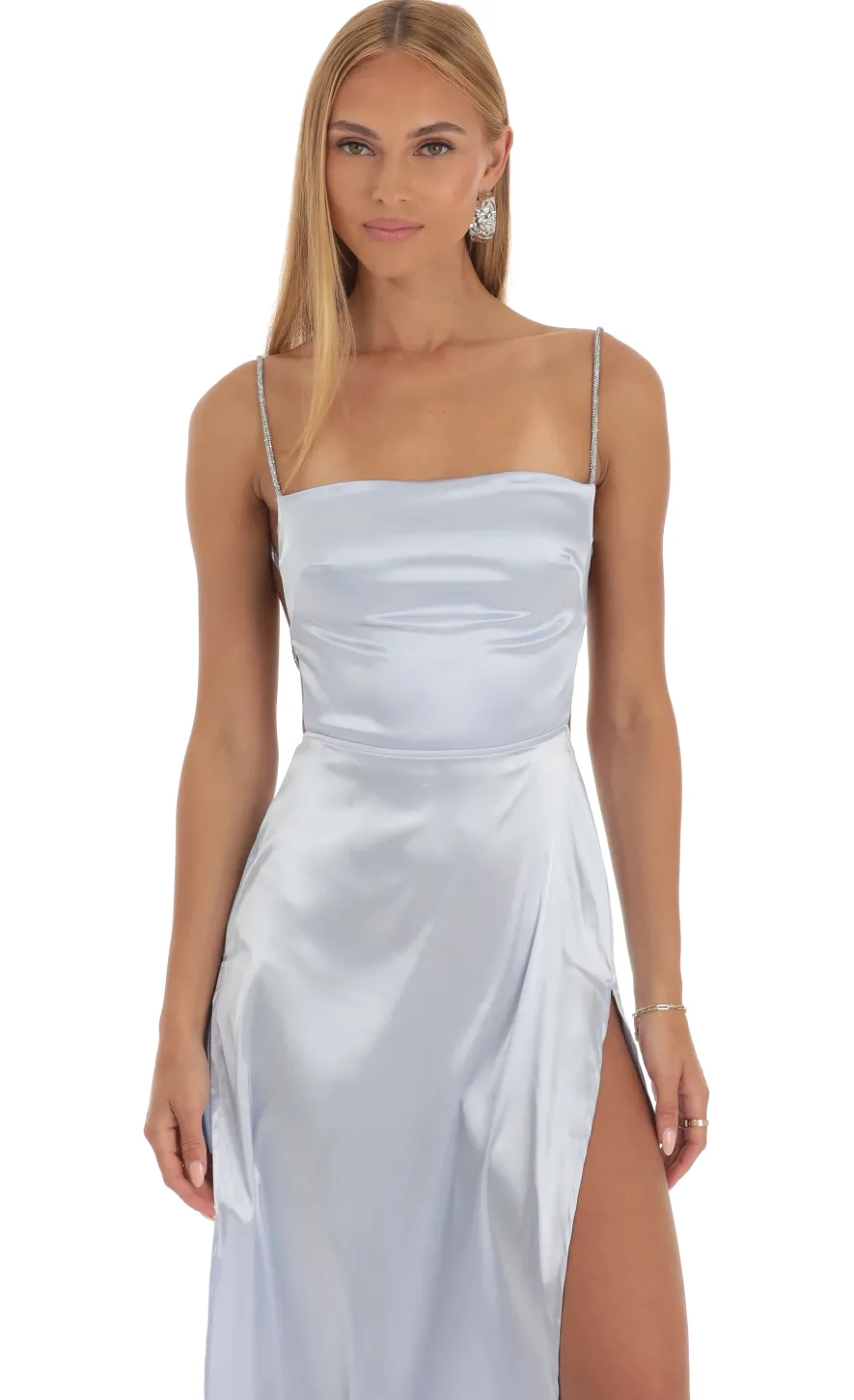 LUCY IN THE SKY Maxi Dresses^Rhinestone Maxi Dress In Blue