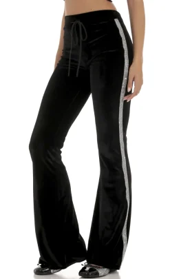 LUCY IN THE SKY Two-Piece Sets|Pants^Rhinestone VelvetTwo Piece Set In Black