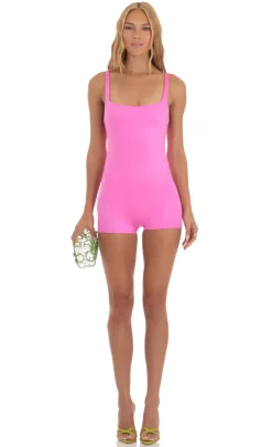 LUCY IN THE SKY Rompers^Romper In Hot Pink