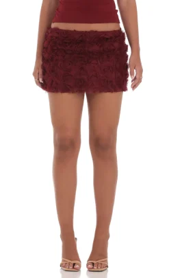 LUCY IN THE SKY Skirts^Rosette Skirt In Maroon