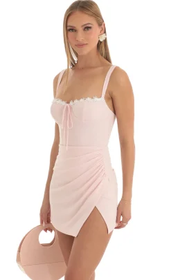 LUCY IN THE SKY Mini Dresses^Ruched Dress In Pink