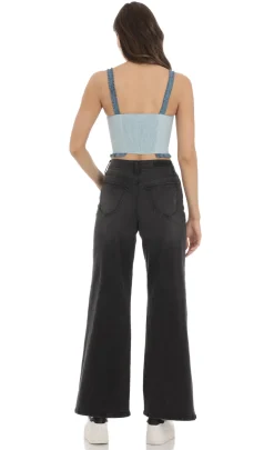 LUCY IN THE SKY Tops^Ruffle Tank Top In Blue