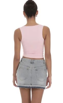 LUCY IN THE SKY Tops^Scoop Neck Tank Top In Pink