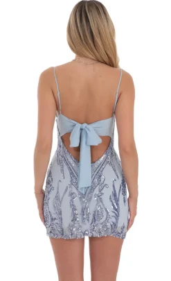 LUCY IN THE SKY Mini Dresses^Sequin Bodycon Dress In Blue