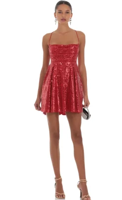 LUCY IN THE SKY Mini Dresses^Sequin Dress In Red