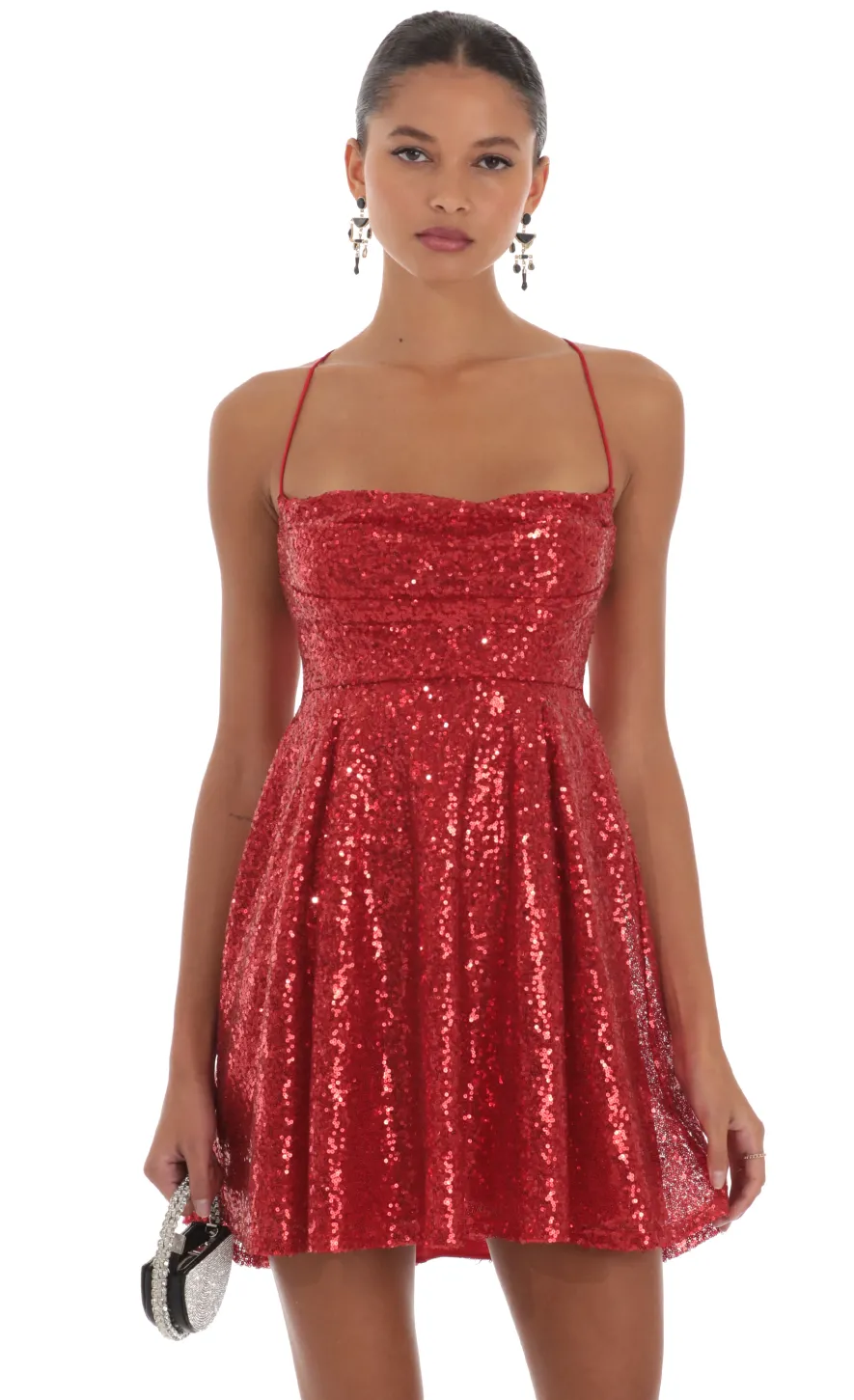 LUCY IN THE SKY Mini Dresses^Sequin Dress In Red