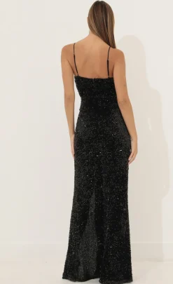 LUCY IN THE SKY Maxi Dresses^Sequin Maxi Dress In Black