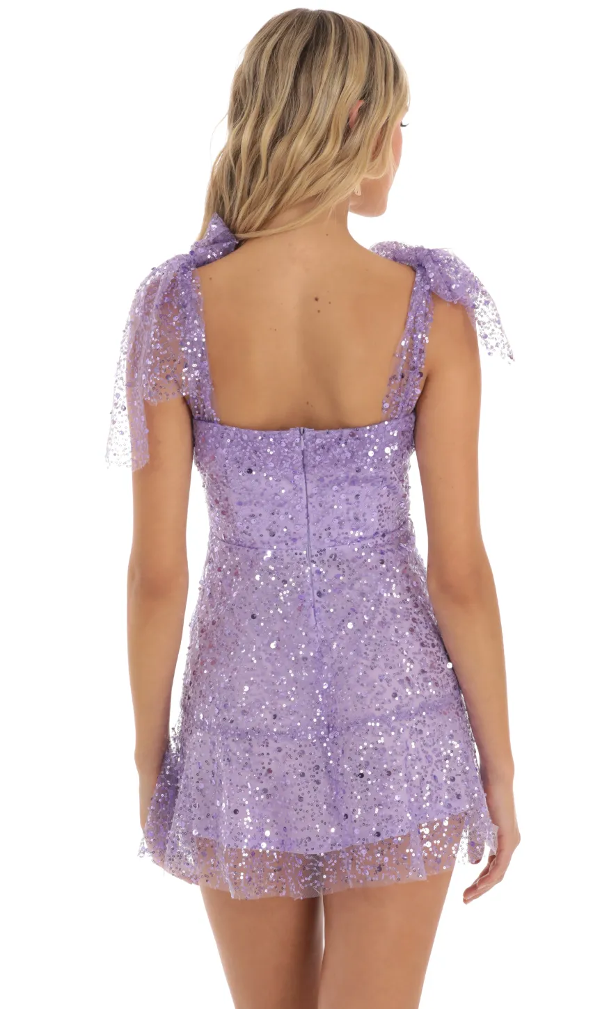 LUCY IN THE SKY Mini Dresses^Sequin Mini Dress In Purple