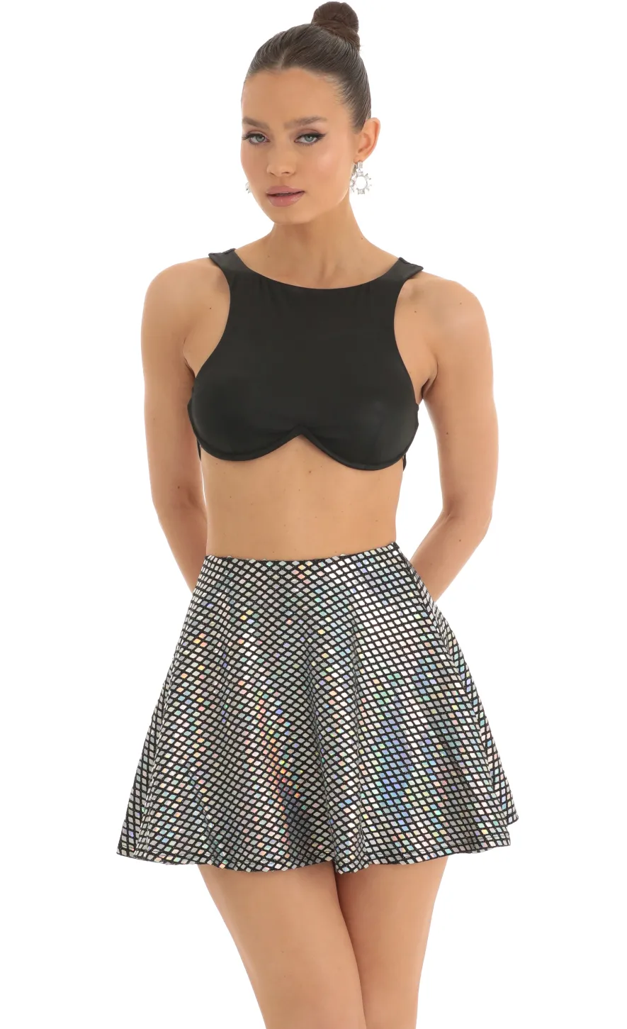 LUCY IN THE SKY Skirts^Sequin Square Skirt In Black