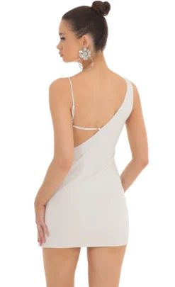 LUCY IN THE SKY Mini Dresses^Shimmer Bust Cutout Dress In White