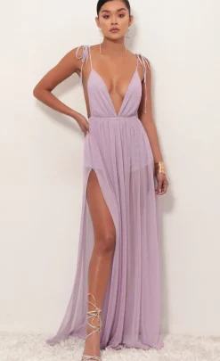 LUCY IN THE SKY Maxi Dresses|Rompers^Skylar Love Ties Maxi Dress In Lavender