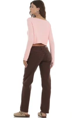 LUCY IN THE SKY Jeans^Straight Leg Jeans In Brown