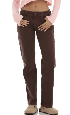 LUCY IN THE SKY Jeans^Straight Leg Jeans In Brown