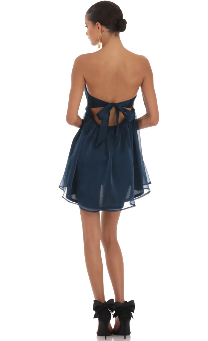 LUCY IN THE SKY Mini Dresses^Strapless Babydoll Dress In Navy