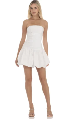 LUCY IN THE SKY Mini Dresses^Strapless Bubble Dress In White