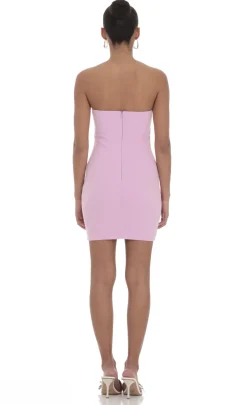 LUCY IN THE SKY Mini Dresses^Strapless Lace Bust Dress In Pink