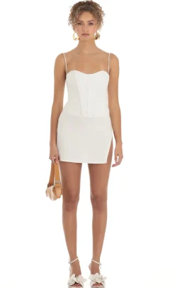 LUCY IN THE SKY Mini Dresses^Sweetheart Corset Dress In White