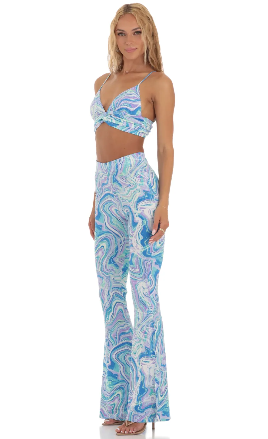 LUCY IN THE SKY Two-Piece Sets|Pants^Swirl Two Piece Set In Blue