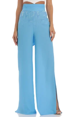LUCY IN THE SKY Pants^Swirl Wide Leg Pants In Blue