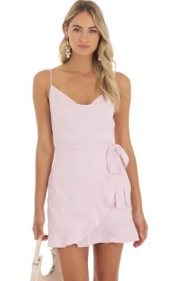 LUCY IN THE SKY Mini Dresses^Tie Mini Dress In Pink
