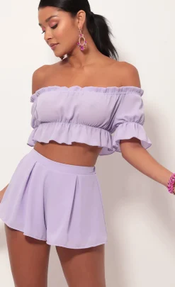 LUCY IN THE SKY Two-Piece Sets|Shorts^Two Piece Set In Lavender