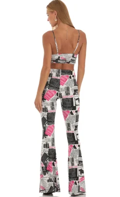 LUCY IN THE SKY Two-Piece Sets^Two Piece Set In Newspapper Print