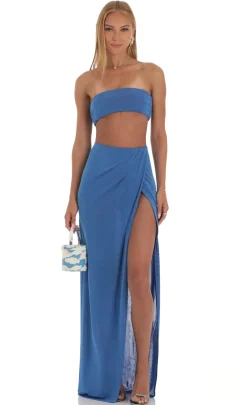 LUCY IN THE SKY Two-Piece Sets^Two Piece Skirt Set In Blue
