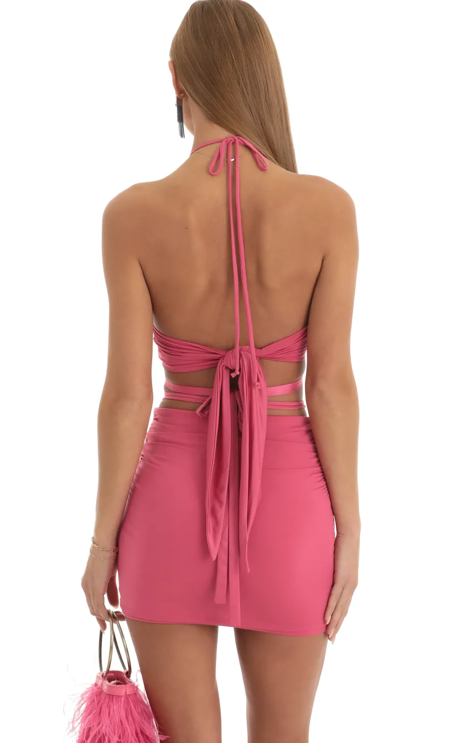 LUCY IN THE SKY Two-Piece Sets^Two Piece Skirt Set In Dark Pink