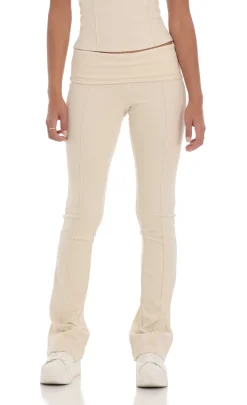 LUCY IN THE SKY Tops|Loungewear^Velour Two Piece Set In Cream