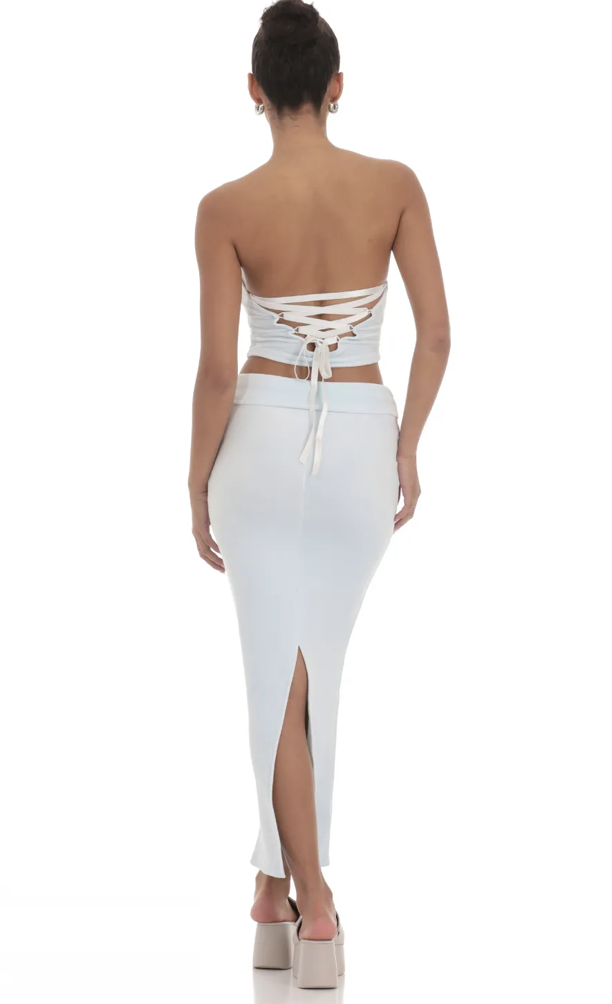 LUCY IN THE SKY Two-Piece Sets^Velour Two Piece Set In Light Blue