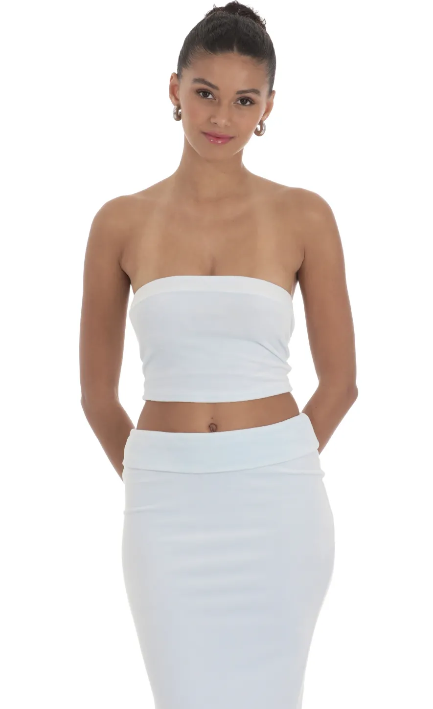 LUCY IN THE SKY Two-Piece Sets^Velour Two Piece Set In Light Blue