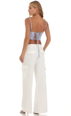 LUCY IN THE SKY Pants^Wide Leg Cargo Pants In White