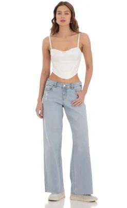 LUCY IN THE SKY Jeans^Wide Leg Jeans In Light Denim